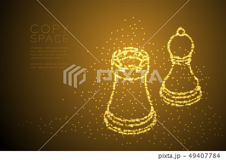 Abstract Shiny Bokeh star pattern Chess Rook and Abstract Shiny Bokeh star pattern Chess Rook and 49407784