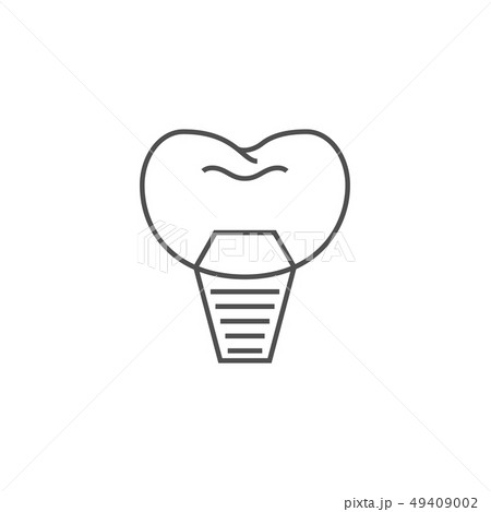 Implants Dentistry Line Icon 49409002