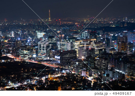 仁王山 夜景 山 49409167