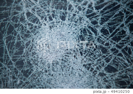 car after an accident, after a pedestrian hit 49410250