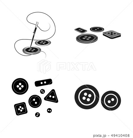 Vector illustration of button and circle logo. Collection of button and banner stock vector 49410408