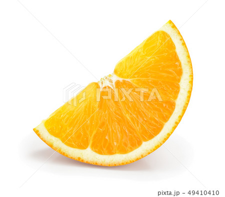 orange fruit slice isolated on white background 49410410