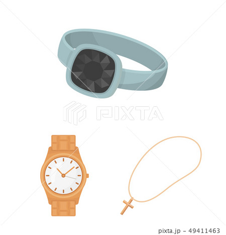 Vector design of jewelery and necklace icon. Set of jewelery and pendent stock symbol for web. 49411463