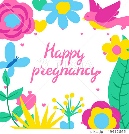 Happy pregnancy card. Baby shower invitation. 49412866