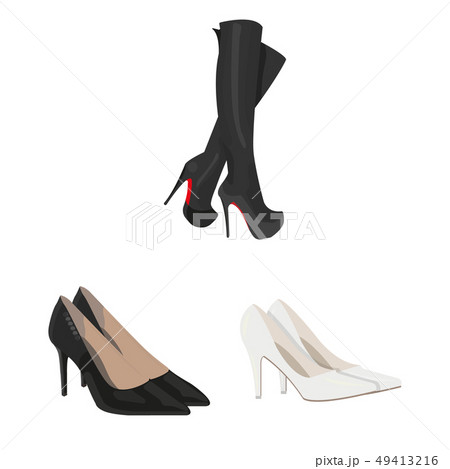 Vector illustration of heel and high symbol. Collection of heel and stiletto vector icon for stock. Vector illustration of heel and high symbol. Collection of heel and stiletto vector icon for stock. 49413216