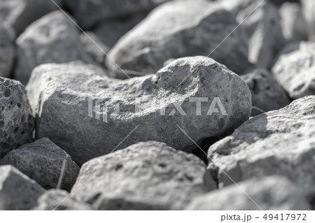 Stone crushed stone on the construction site as an abstract background 49417972