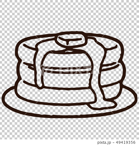 手描き風 パンケーキのイラスト素材