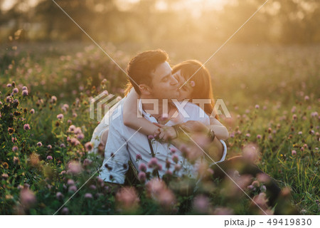 Love story of beautiful young couple at nature Love story of beautiful young couple at nature 49419830