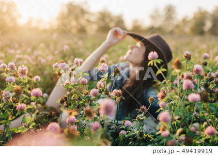 Love story of beautiful young couple at nature Love story of beautiful young couple at nature 49419919
