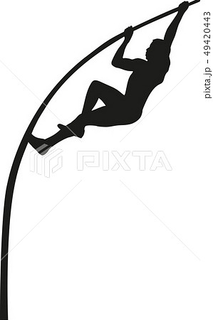 female pole vault silhouette