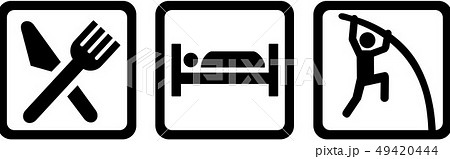 Pole vault eat sleep symbols 49420444