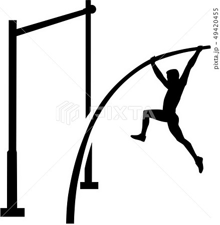 Pole vault athlete 49420455
