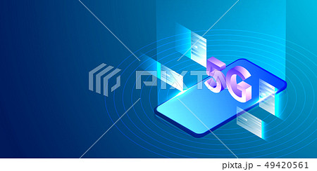 5G smartphone networks technology Isometric  49420561