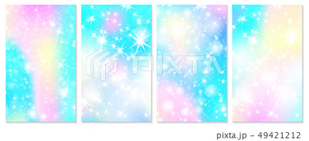 Unicorn rainbow background. Holographic sky Unicorn rainbow background. Holographic sky 49421212