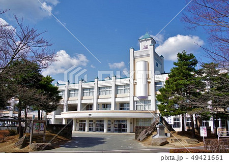 花巻東高等学校　校舎　空バック 49421661