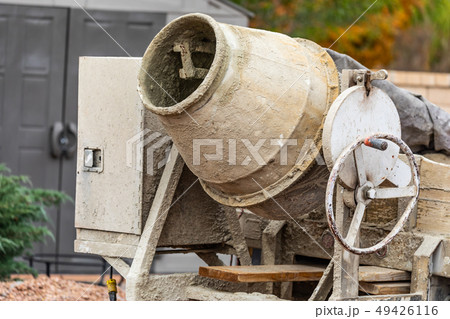 Cement Mixer At Construction Site 49426116