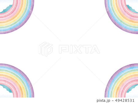 背景素材 虹のフレームのイラスト素材
