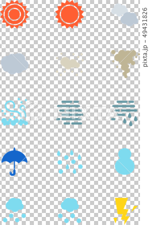 Weather symbol icon set 49431826