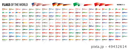 National flags of the countries. Vector illustration on white background 49432614