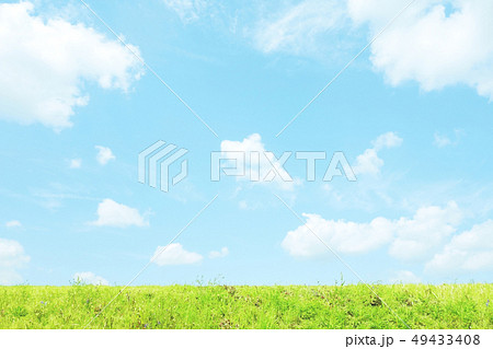 自然風景　空　草原 49433408