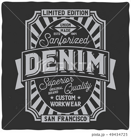 Vintage label design with lettering 49434725