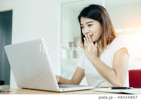 Girl with own bussiness. 49434807