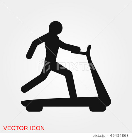 Treadmill icon vector sign symbol for design 49434863