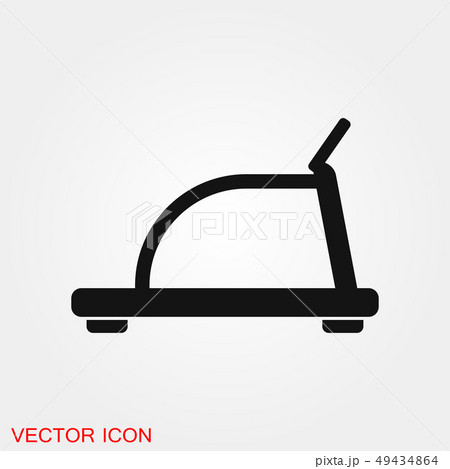 Treadmill icon vector sign symbol for design 49434864