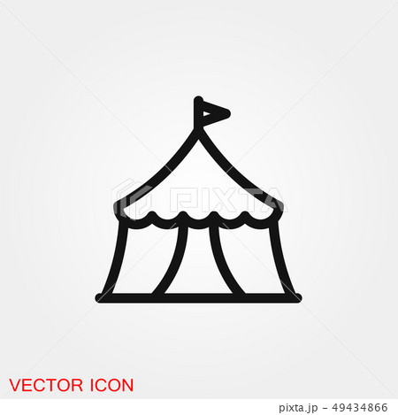 Camping tent icon vector sign symbol for design 49434866