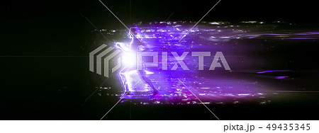 走る人のシルエット 走る人のシルエット 49435345