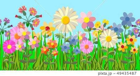 Vector seamless floral illustration. 49435487