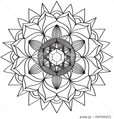 Mandala Intricate Patterns Black and White. Mandala Intricate Patterns Black and White. 49436052