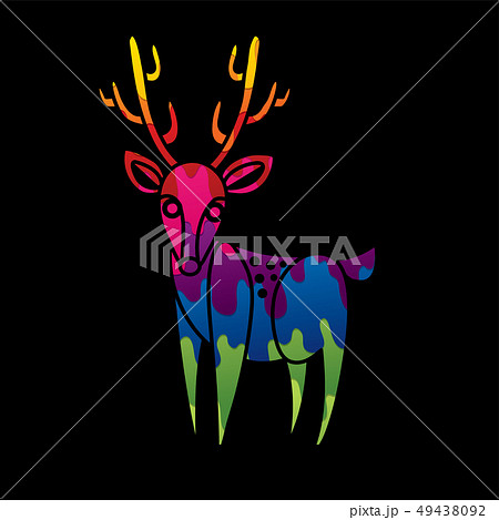 Deer cartoon graphic vector. 49438092
