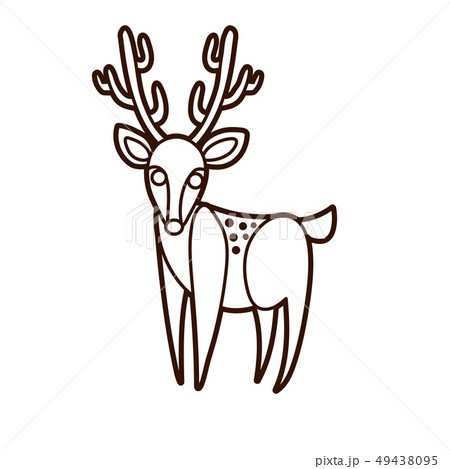 Deer cartoon graphic vector. 49438095