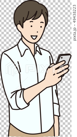 Young man using a smartphone Young man using a smartphone 49438223