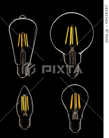 four LED lamp on a black 49438387