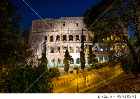 Glimpse of the Colosseum at night, Glimpse of the Colosseum at night, 49438541