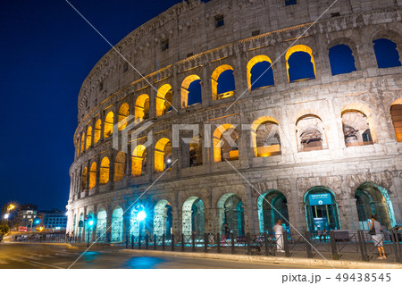 Glimpse of the Colosseum at night, Glimpse of the Colosseum at night, 49438545