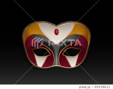 Mardi Gras carnival face mask realistic vector 49438612