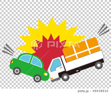 車 自動車 運転 トラック 事故 交通事故 クラッシュのイラスト素材