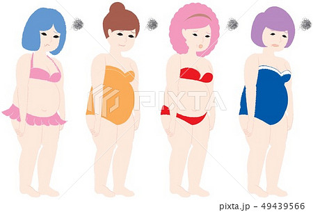 太った体にがっかりしている女性たち 太った体にがっかりしている女性たち 49439566