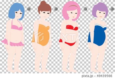 太った体にがっかりしている女性たち 太った体にがっかりしている女性たち 49439566