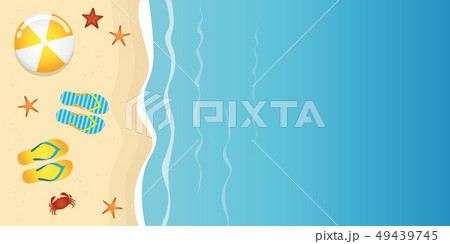 summer holiday on the beach background top view with copy space summer holiday on the beach background top view with copy space 49439745