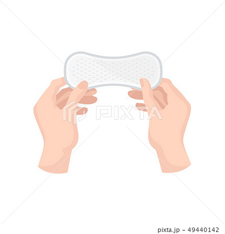 Daily sanitary pad on white background. Vector illustration. 49440142