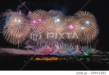 小千谷の花火 花火と夜景 小千谷の花火 花火と夜景 49441883