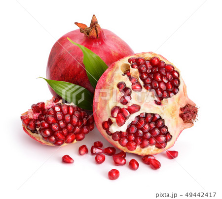 Pomegranate isolated on white background 49442417