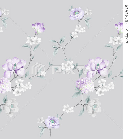 透明水彩 水彩画 花 49442620