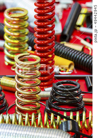 Multicolored metal of different sizes car springs Multicolored metal of different sizes car springs 49442945