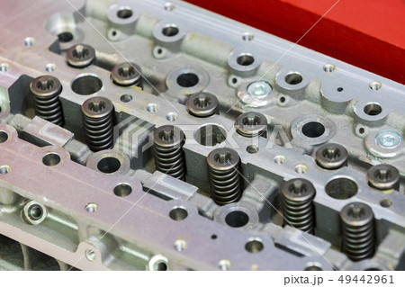 Metal spare parts for cars new shot close-up. 49442961