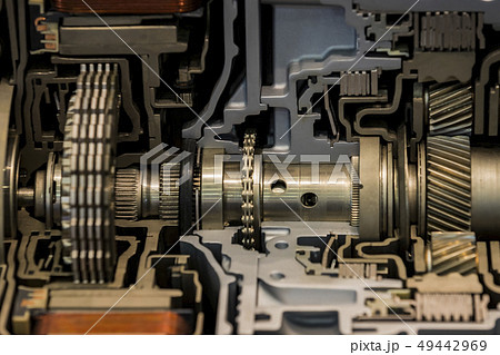 Metal spare parts for cars new shot close-up. 49442969